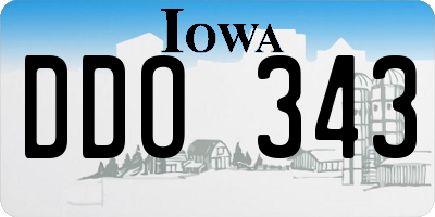 IA license plate DDO343