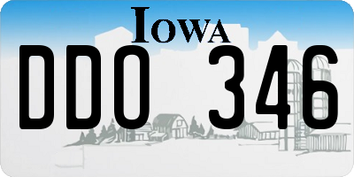 IA license plate DDO346