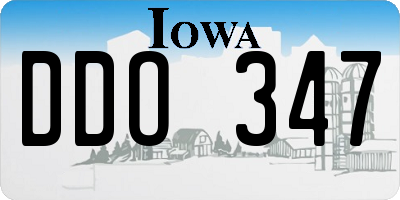 IA license plate DDO347
