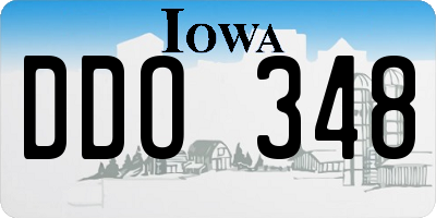 IA license plate DDO348