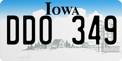 IA license plate DDO349