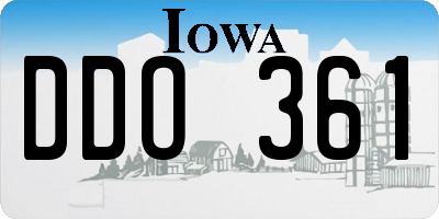 IA license plate DDO361