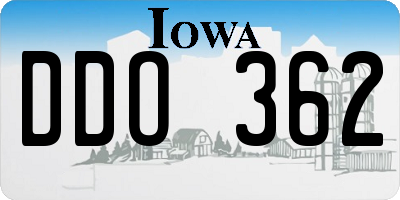 IA license plate DDO362