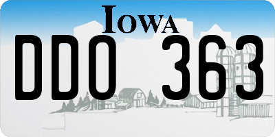 IA license plate DDO363