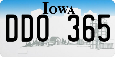 IA license plate DDO365