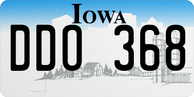 IA license plate DDO368