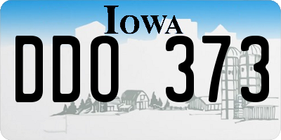 IA license plate DDO373