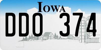IA license plate DDO374