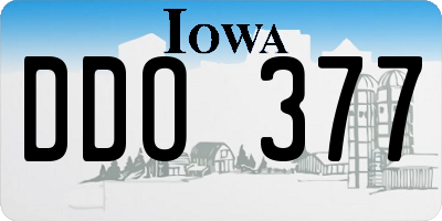 IA license plate DDO377