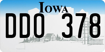 IA license plate DDO378