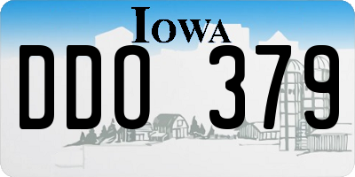 IA license plate DDO379