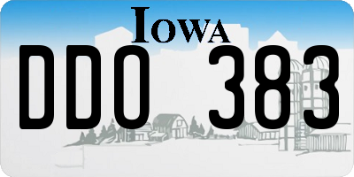 IA license plate DDO383