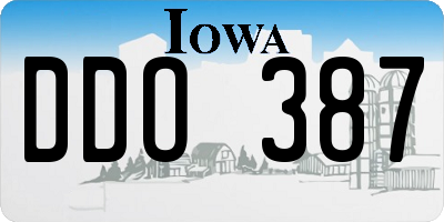 IA license plate DDO387