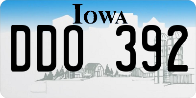 IA license plate DDO392
