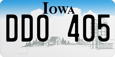 IA license plate DDO405