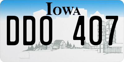 IA license plate DDO407