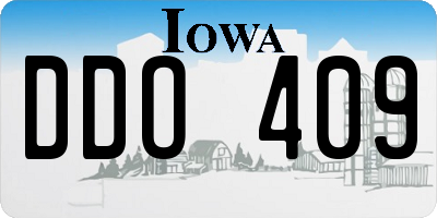 IA license plate DDO409