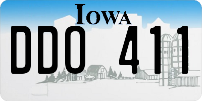 IA license plate DDO411