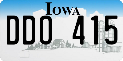 IA license plate DDO415
