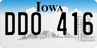 IA license plate DDO416