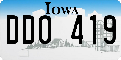 IA license plate DDO419