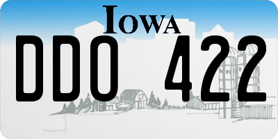 IA license plate DDO422