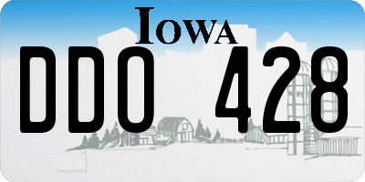 IA license plate DDO428