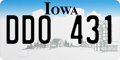 IA license plate DDO431