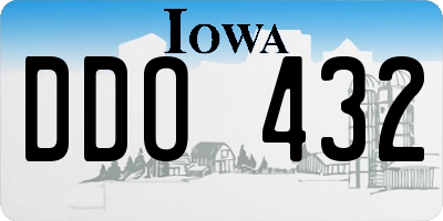 IA license plate DDO432