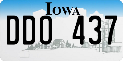 IA license plate DDO437