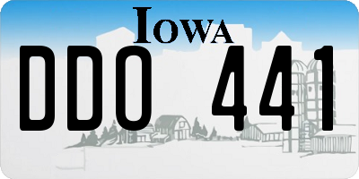 IA license plate DDO441