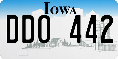 IA license plate DDO442