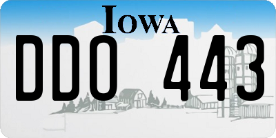 IA license plate DDO443