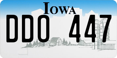 IA license plate DDO447