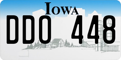 IA license plate DDO448