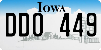 IA license plate DDO449