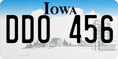 IA license plate DDO456