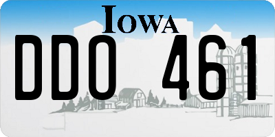 IA license plate DDO461