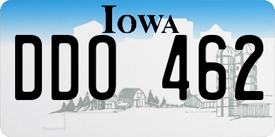 IA license plate DDO462