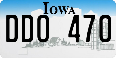 IA license plate DDO470