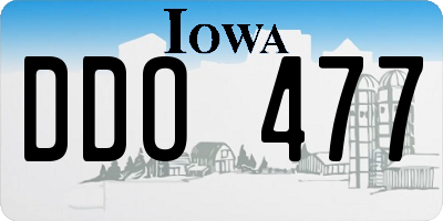 IA license plate DDO477