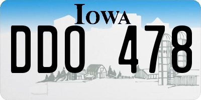 IA license plate DDO478