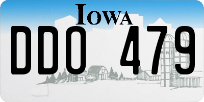 IA license plate DDO479