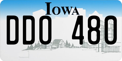 IA license plate DDO480