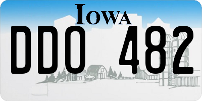 IA license plate DDO482