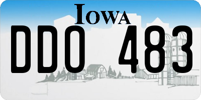 IA license plate DDO483