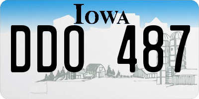 IA license plate DDO487