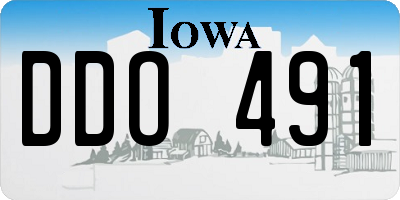IA license plate DDO491