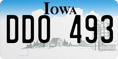 IA license plate DDO493