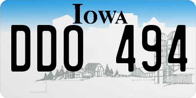 IA license plate DDO494